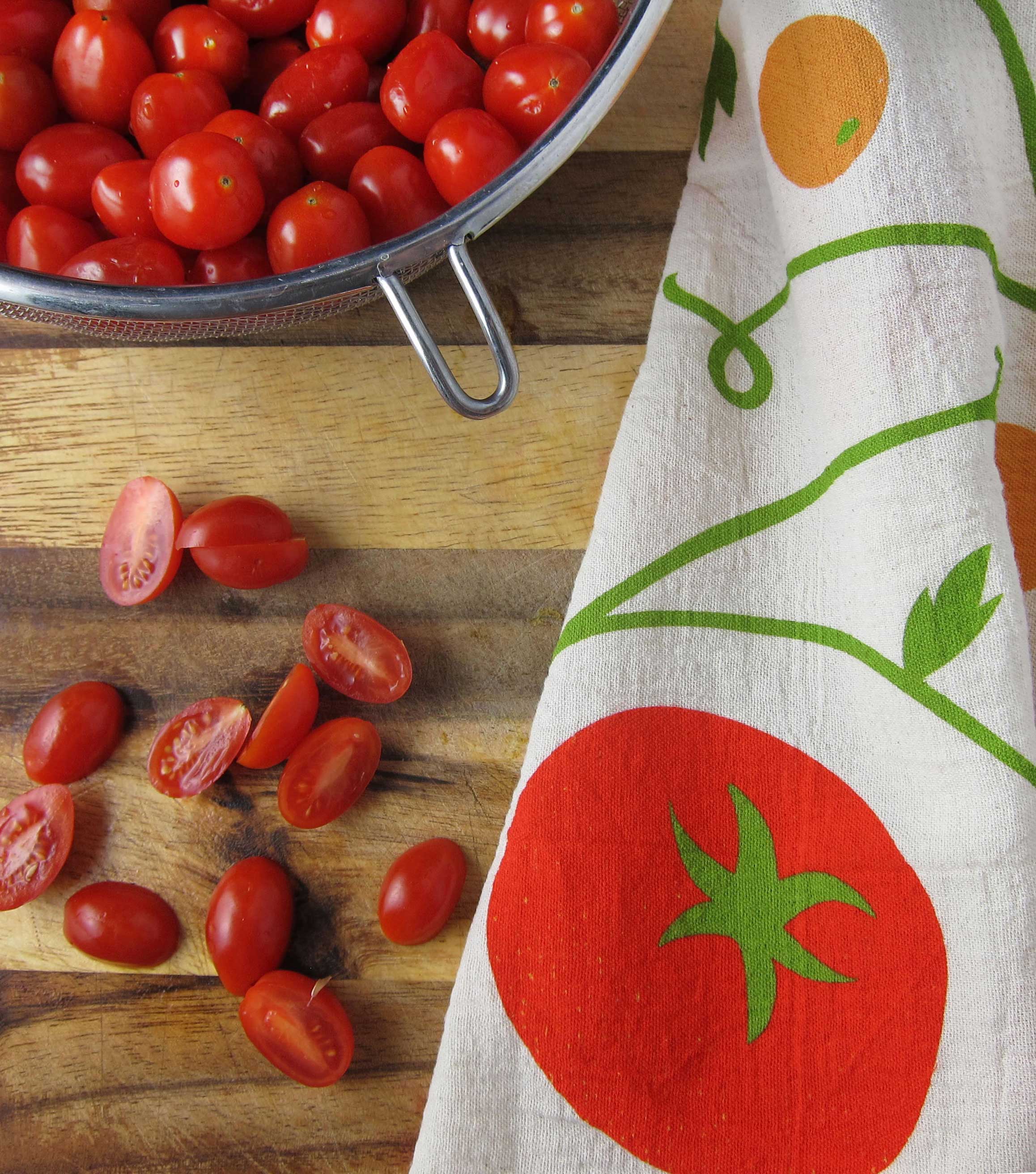 Tomato Basil- Tea Towel Set of 2