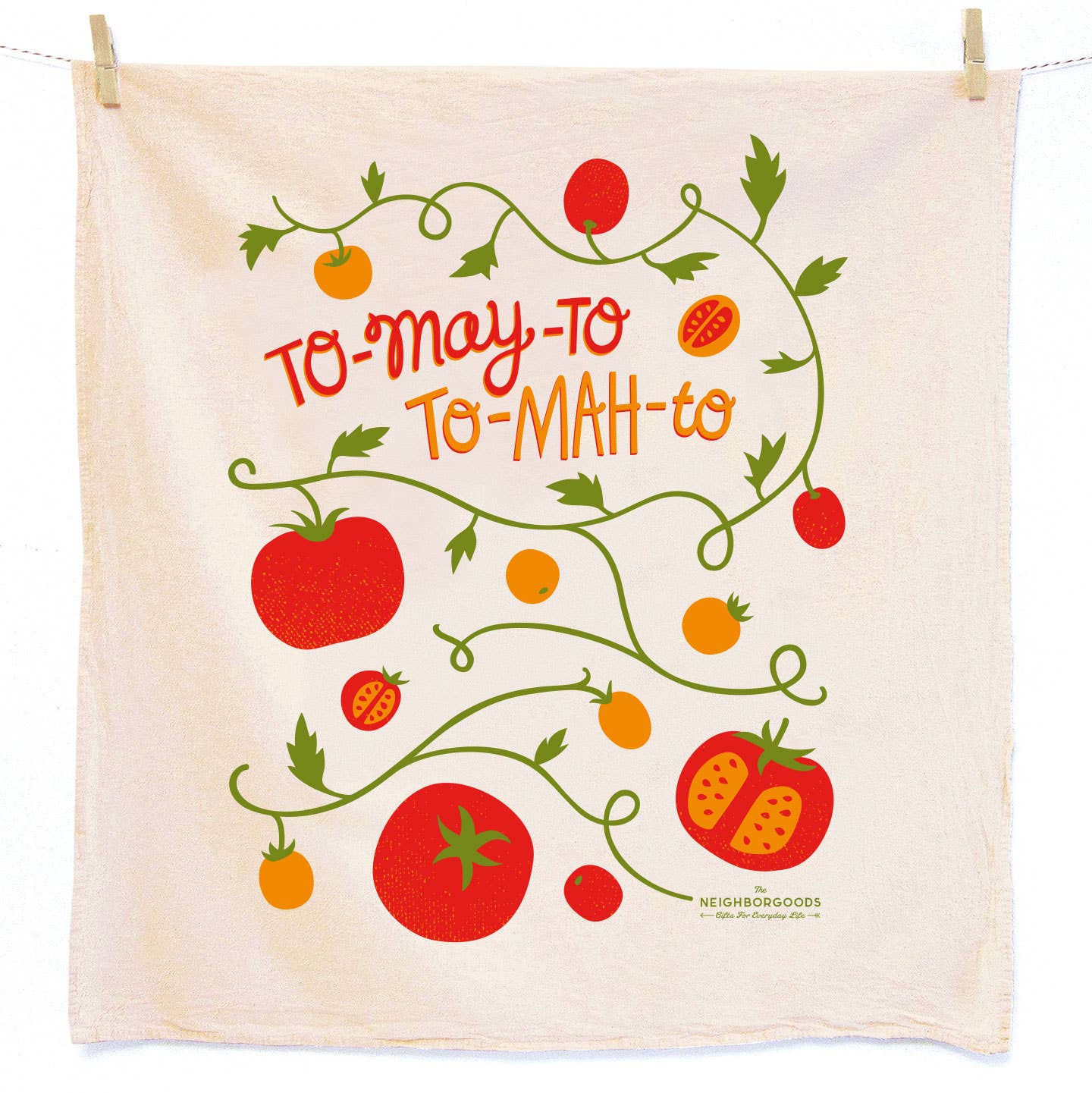 Tomato Basil- Tea Towel Set of 2