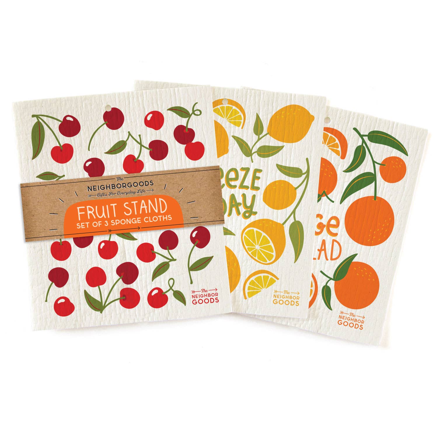 Fruit Stand- Sponge Cloth Set of 3