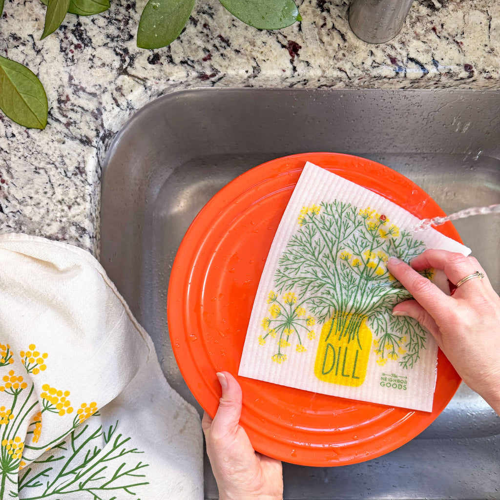 Fresh Herbs- Sponge Cloth Set of 3