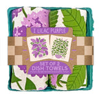Mint & Lilac- Tea Towel Set of 2