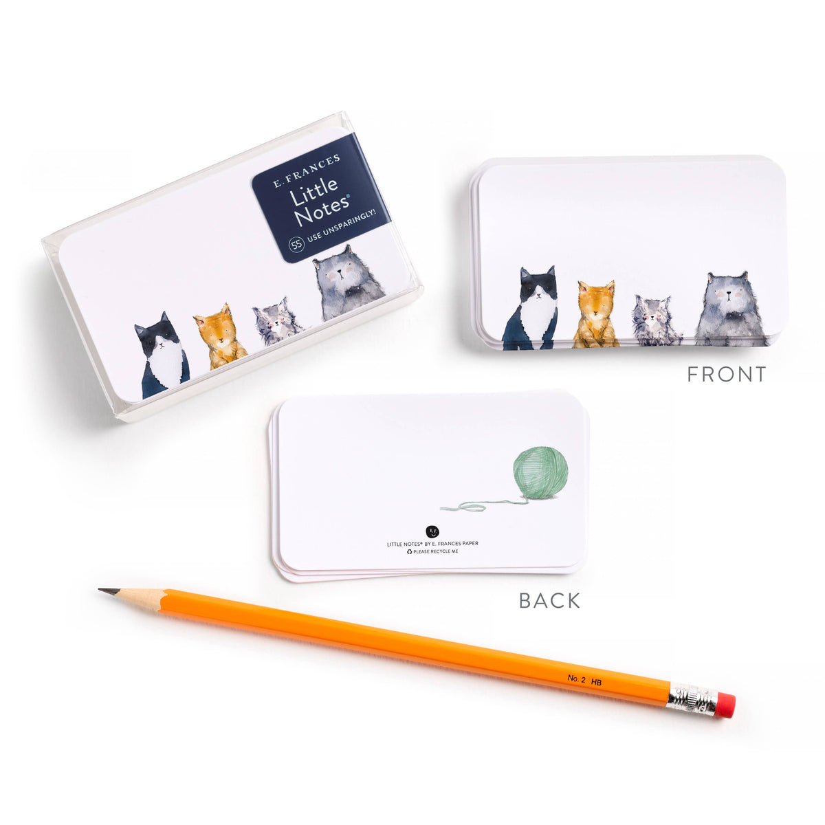 Cat's Meow Little Notes® – Mini Notecard Pack, Set of 55