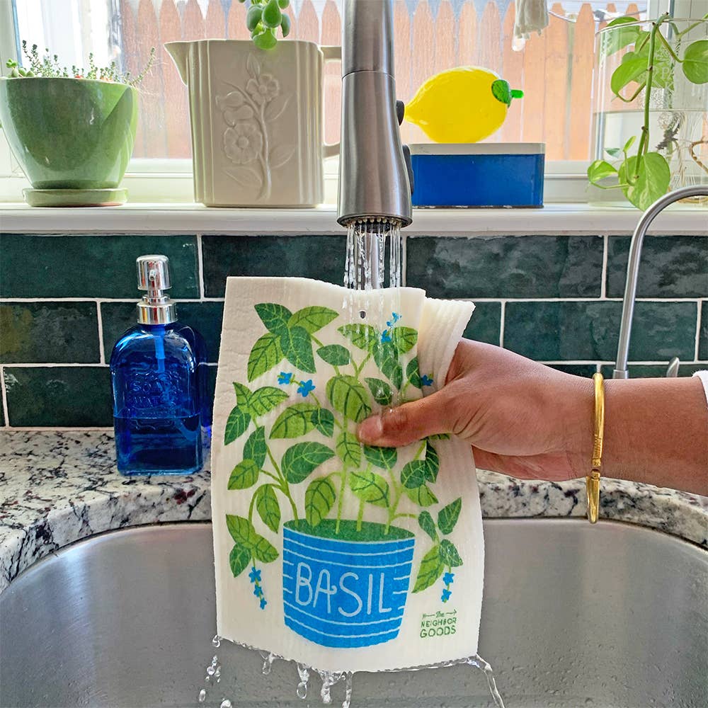 Fresh Herbs- Sponge Cloth Set of 3