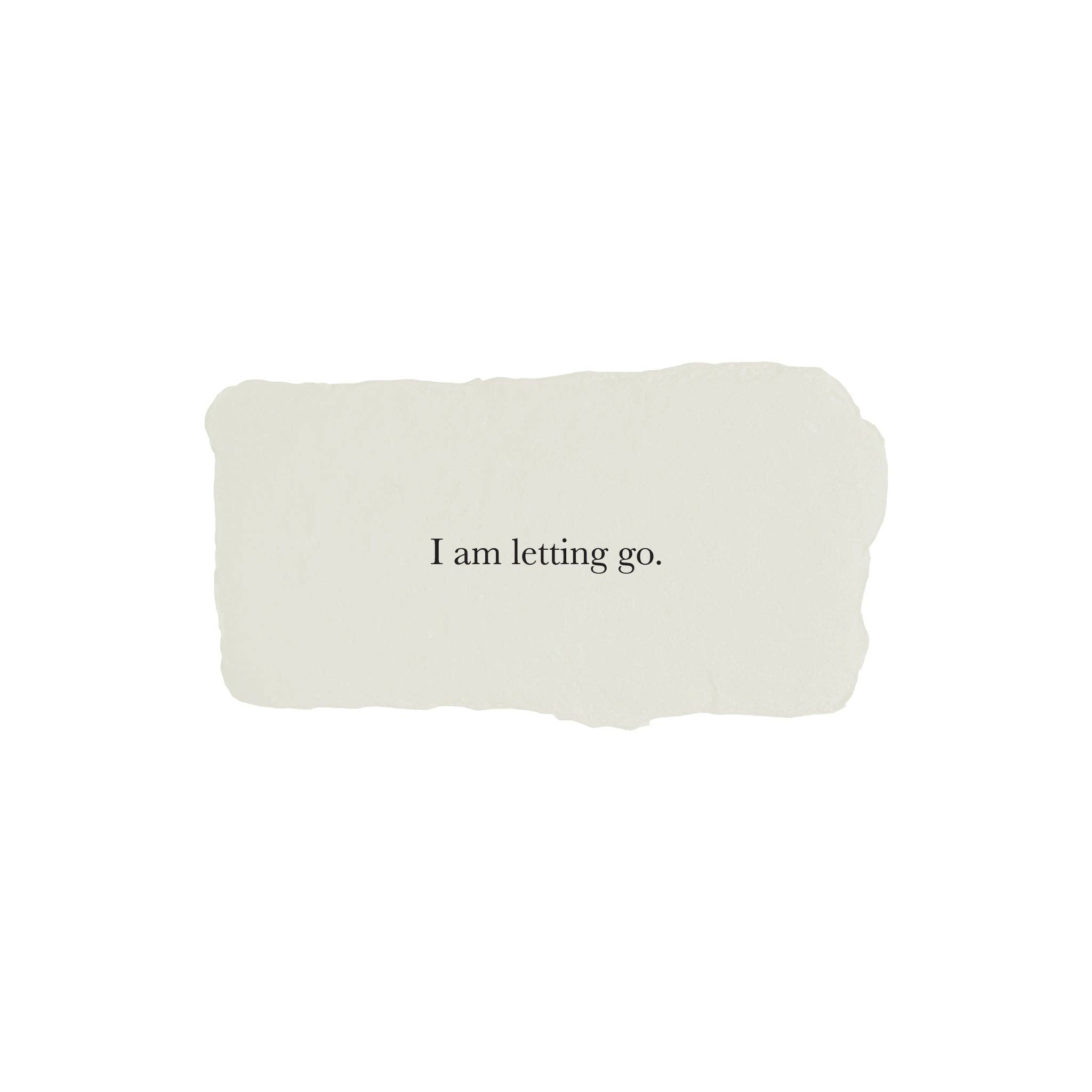 I am letting go affirmation card