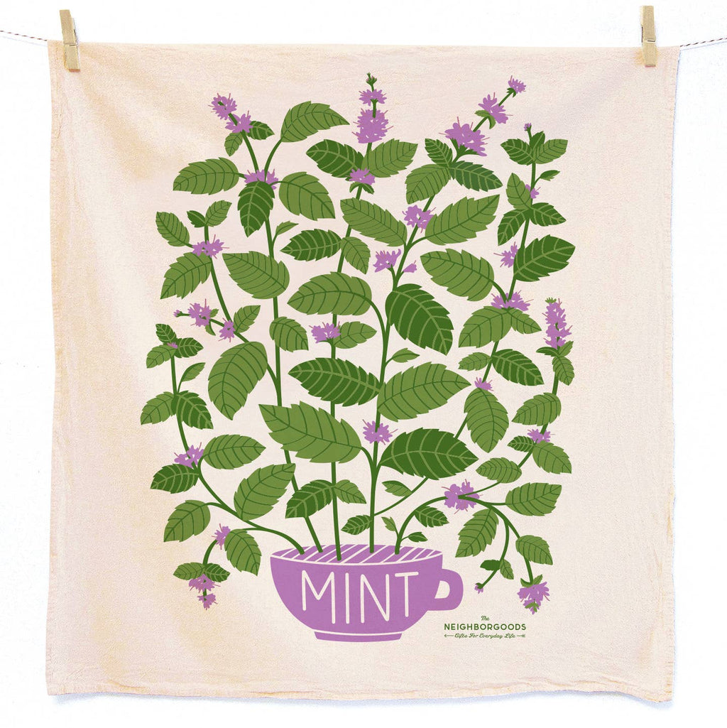 Mint & Lilac- Tea Towel Set of 2