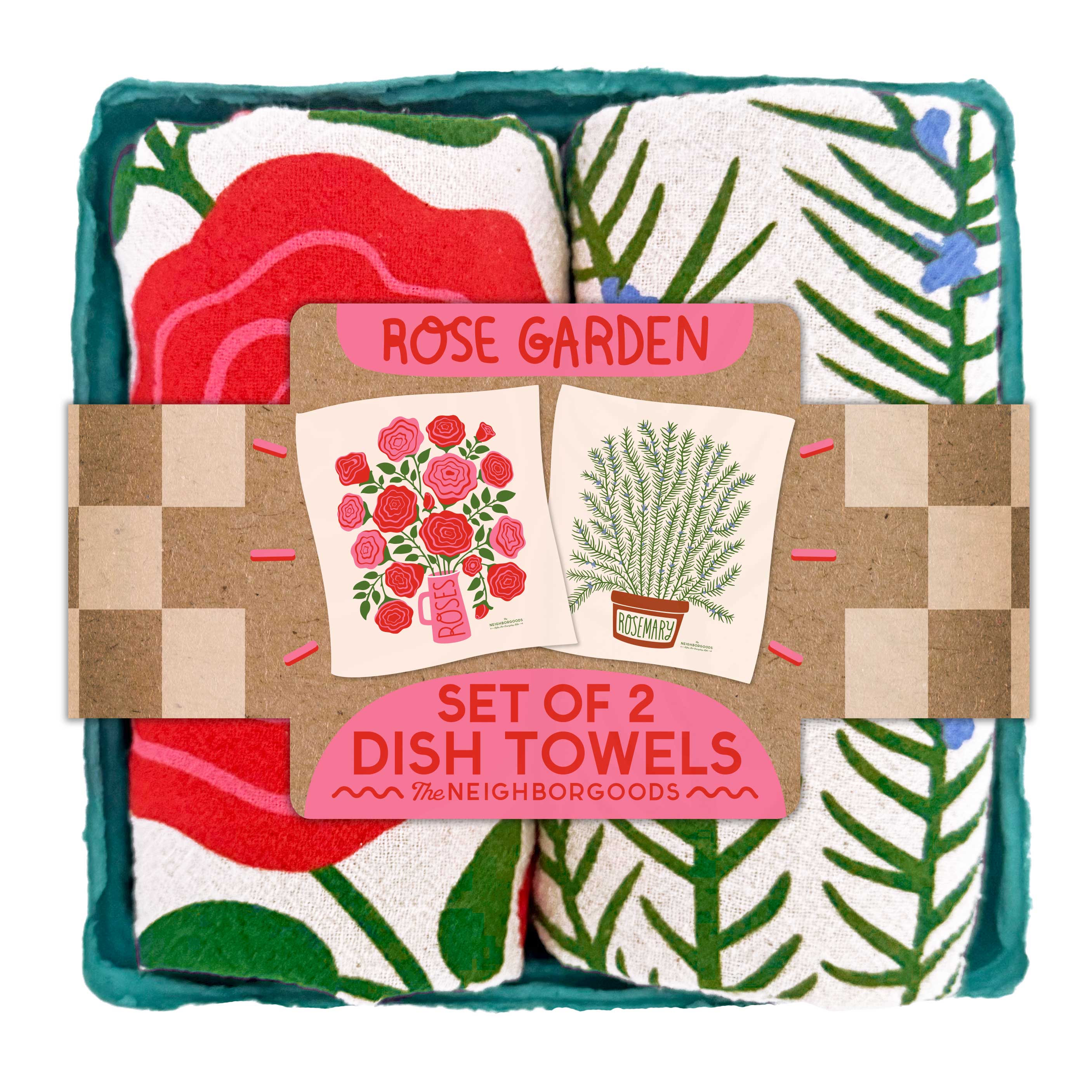 Rose Garden- Tea Towel Set of 2
