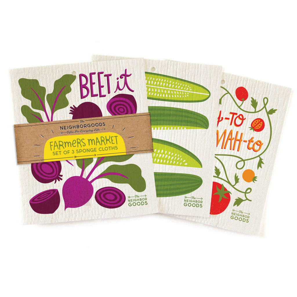 Farmer's Market- Sponge Cloth Set of 3