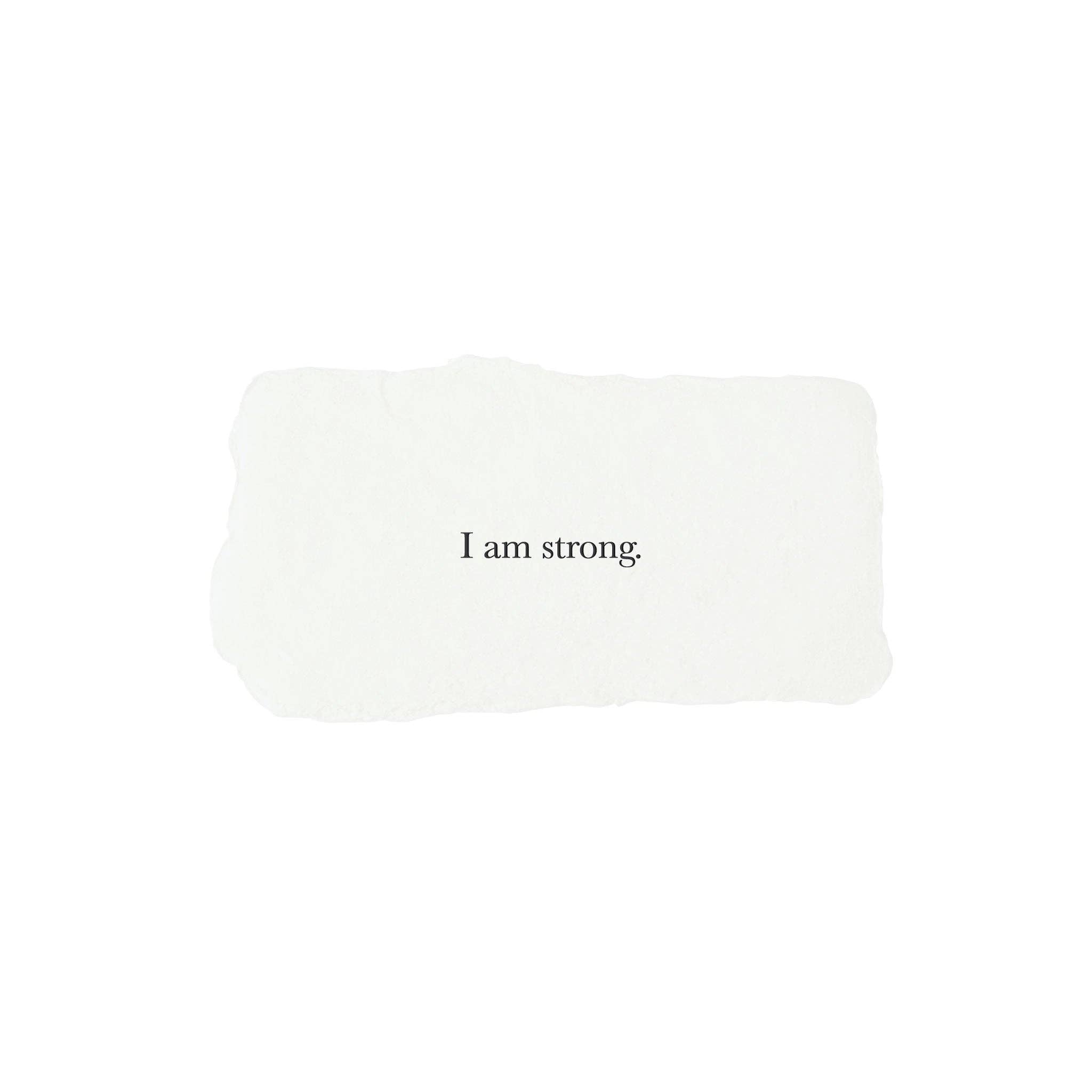 I am strong affirmation card