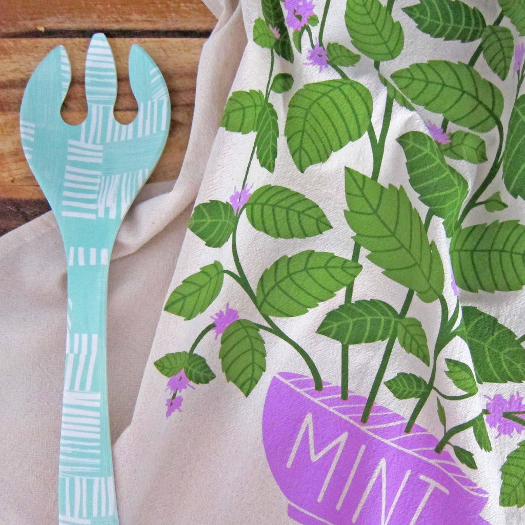 Mint & Lilac- Tea Towel Set of 2
