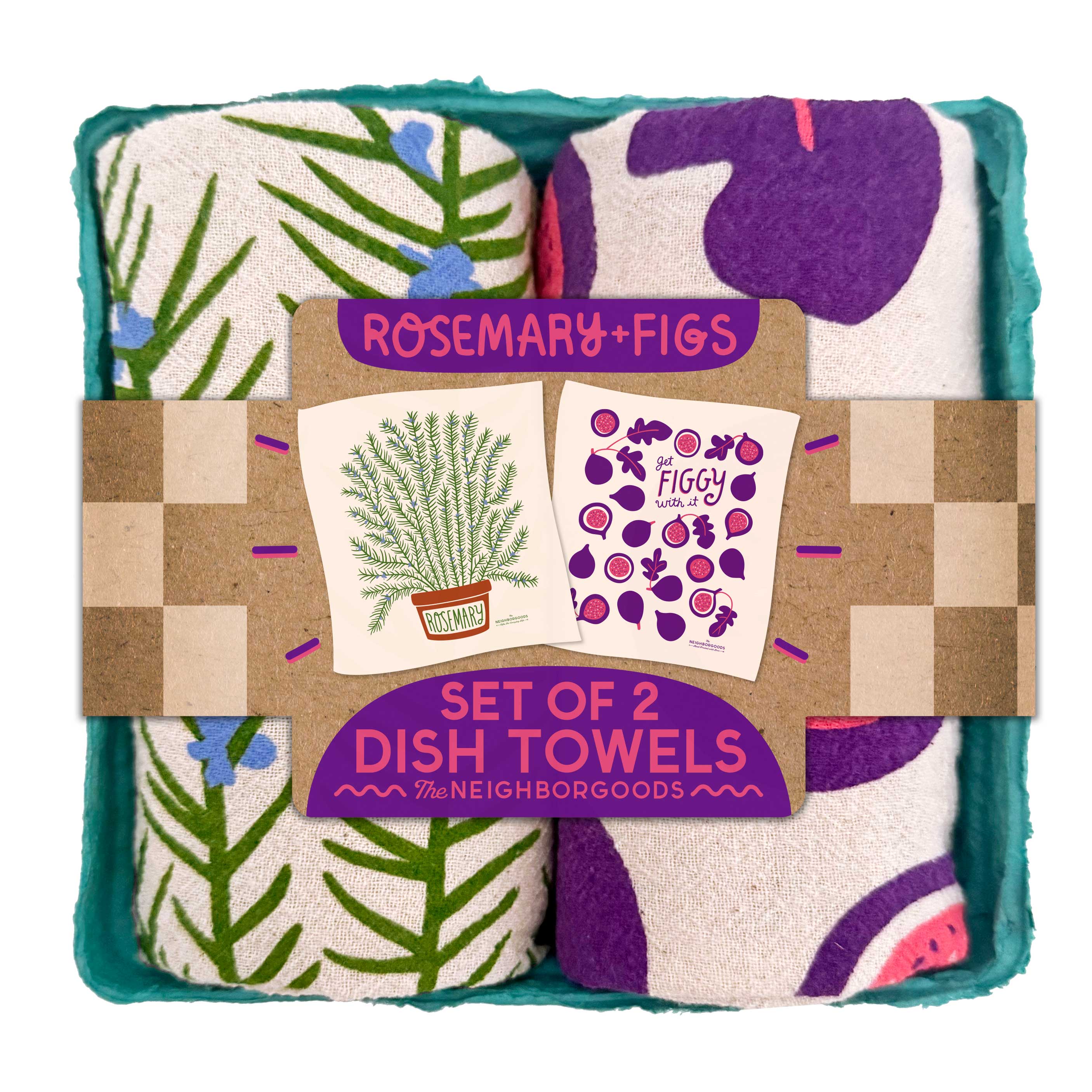 Rosemary & Fig- Tea Towel Set of 2